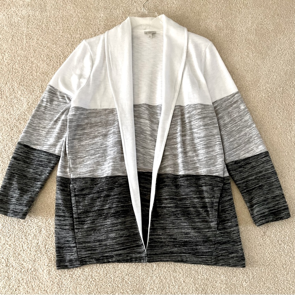Talbots Open Front Shawl Collar Blazer Cardigan